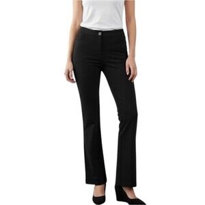 Anthropologie Maeve Black Bootcut Zipper Hem Pants NWOT Size 2